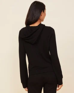 MONROW Supersoft Zip Up Hoody - Color BLACK Shop