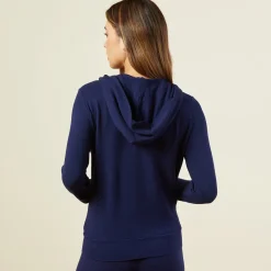 MONROW Supersoft Zip Up Hoody - Color NAVY Flash Sale