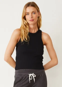 MONROW Supimaluxe Rib High Neck Tank BLACK Best