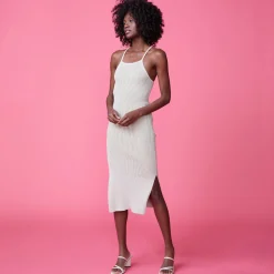 MONROW Tank Maxi Sweater Dress BUTTERCREAM Flash Sale