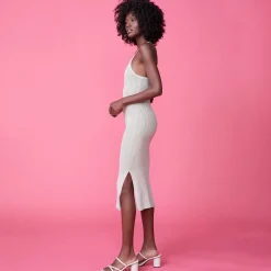 MONROW Tank Maxi Sweater Dress BUTTERCREAM Flash Sale