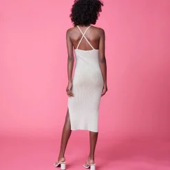 MONROW Tank Maxi Sweater Dress BUTTERCREAM Flash Sale