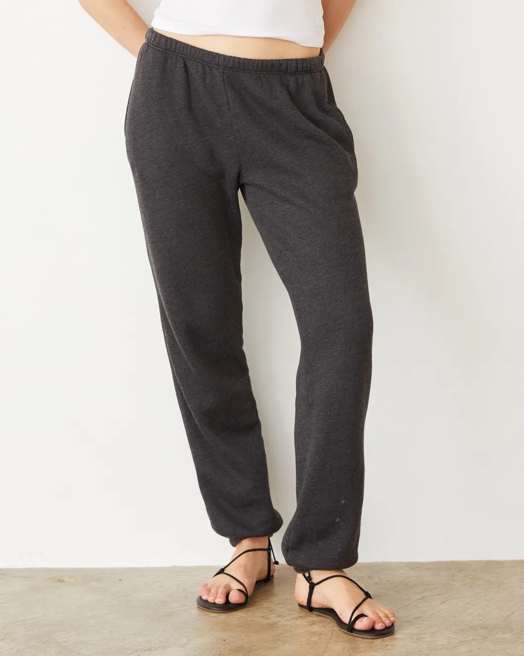 MONROW Teddy Fleece Relaxed Sweat FADEDBLACK Best Sale