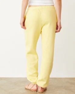 MONROW Teddy Fleece Relaxed Sweat LEMON Sale
