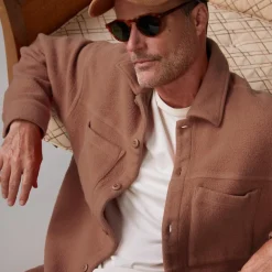 MONROW Teddy Fleece Shacket CARAMEL Fashion