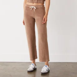 MONROW Terry Cloth Crop Pant PECAN Best