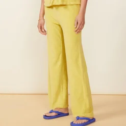 MONROW Terry Cloth High Waisted Flare Sweat KIWI New