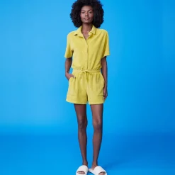MONROW Terry Cloth Romper AVOCADO Best Sale