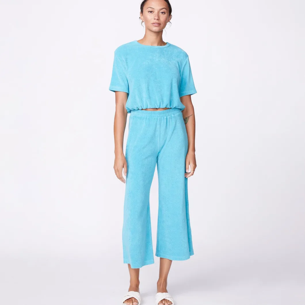 MONROW Terry Cloth Tee SKY Fashion