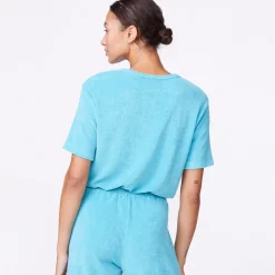 MONROW Terry Cloth Tee SKY Fashion
