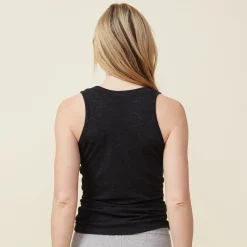MONROW Textured Tri Blend Narrow Tank - BLACK Sale