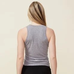 MONROW Textured Tri Blend Narrow Tank - Color GRANITE Flash Sale