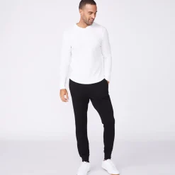 MONROW Thermal Henley WHITE Clearance