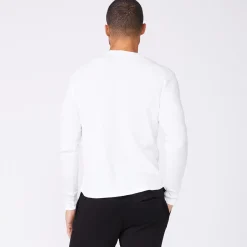 MONROW Thermal Henley WHITE Clearance