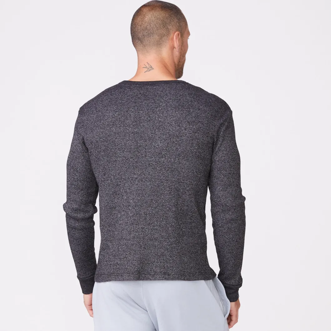 MONROW Thermal Long Sleeve Crew BLACK Discount