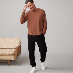 MONROW Thermal Long Sleeve Crew CARAMEL Store