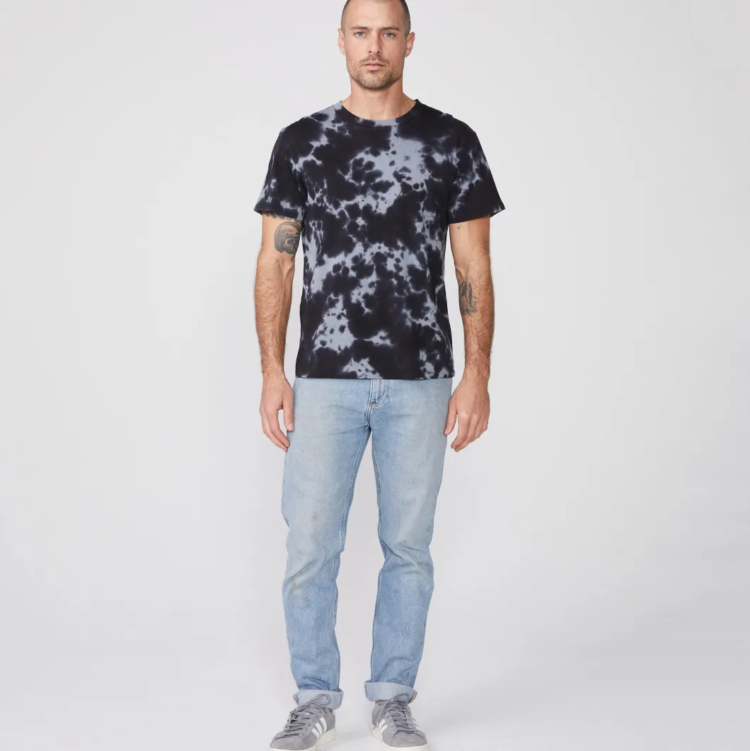 MONROW Tie Dye Relaxed Crew FADEDBLACK Sale