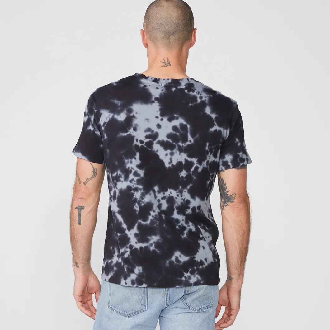 MONROW Tie Dye Relaxed Crew FADEDBLACK Sale