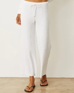 MONROW Waffle Crop Lounge Sweat WHITE Shop